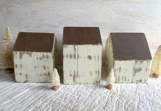 Parish White - Country Village Houses - Set of 3