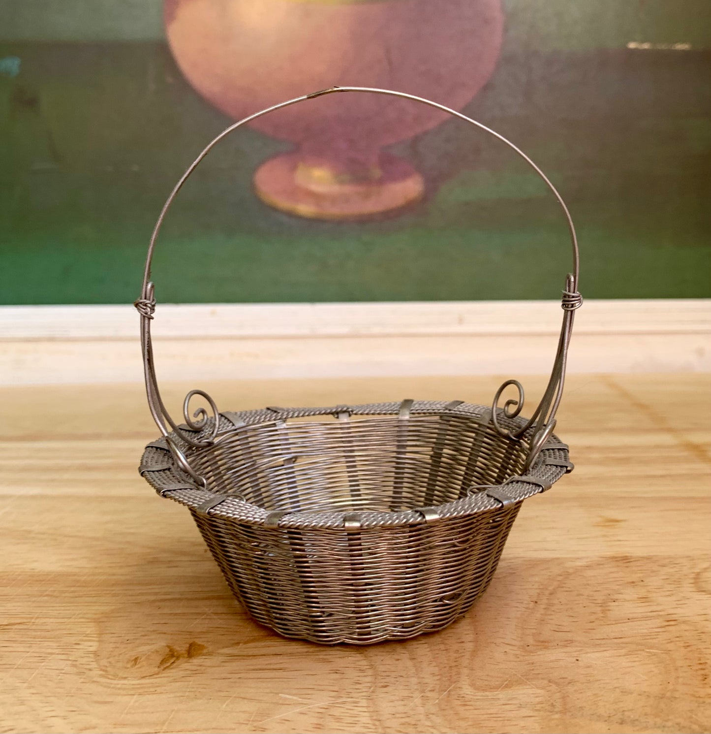 Vintage Silver Nesting Baskets, Set of 3