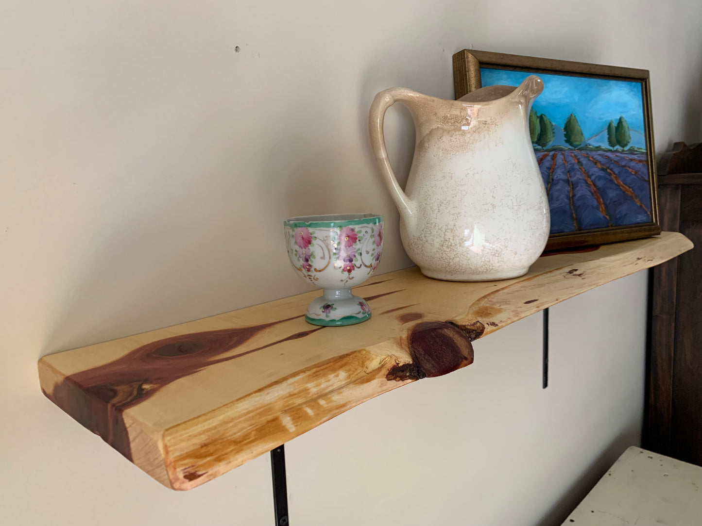 Live Edge Cedar Shelf, Locally Handcrafted - LOCAL PICKUP ONLY