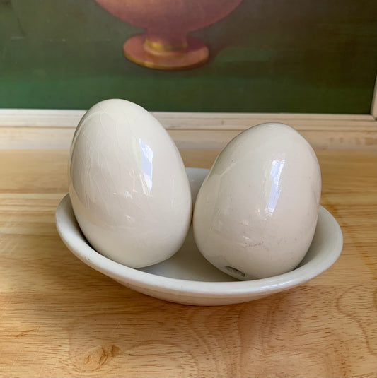 2 Ceramic Eggs