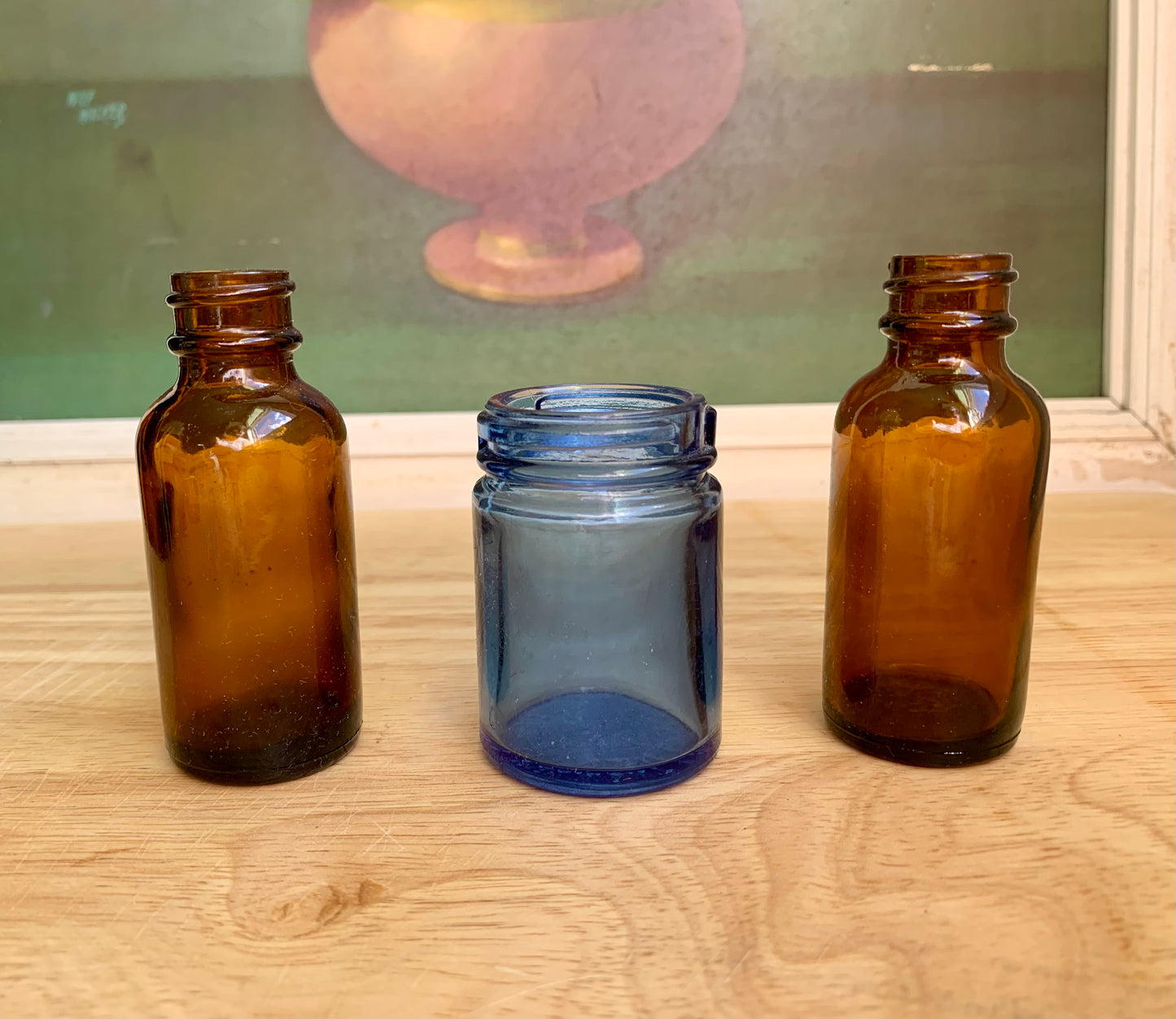 3 Vintage Glass Bottles