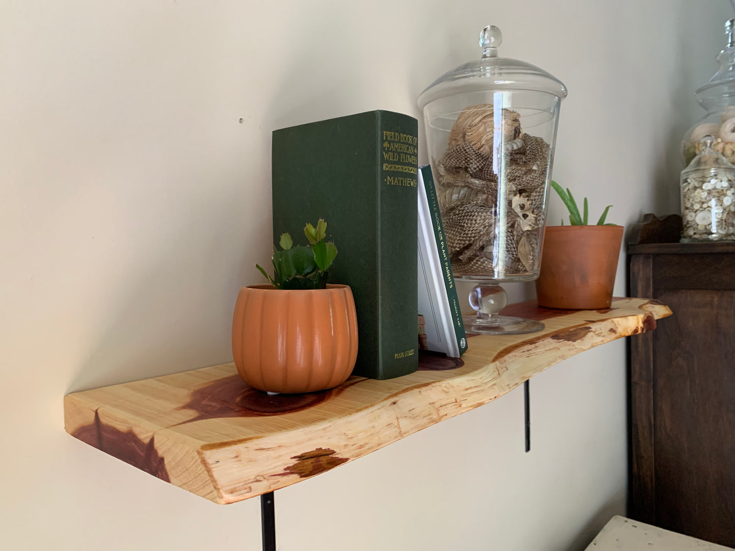 Live Edge Cedar Shelf, Locally Handcrafted - LOCAL PICKUP ONLY