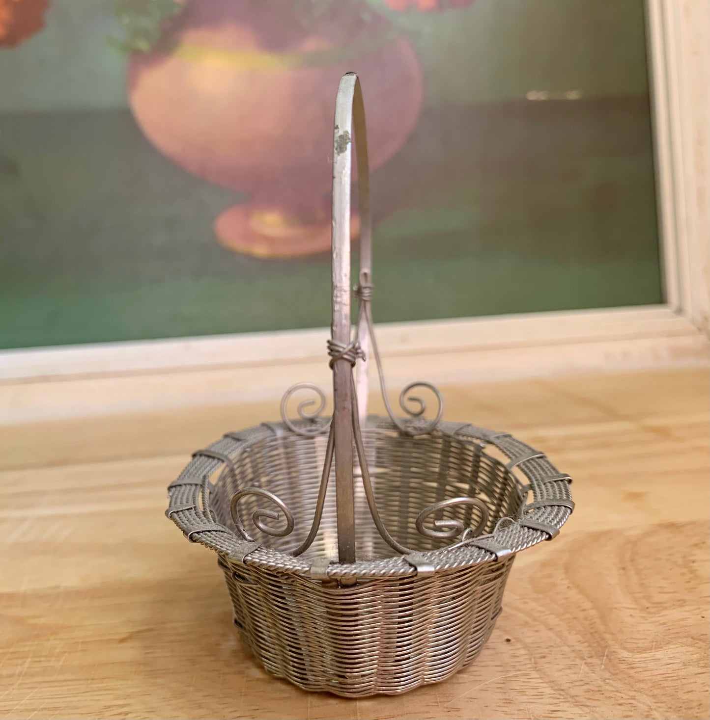 Vintage Silver Nesting Baskets, Set of 3