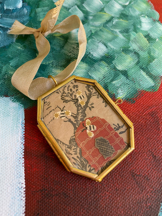 Busy Bees Papercut Folk Art Ornament