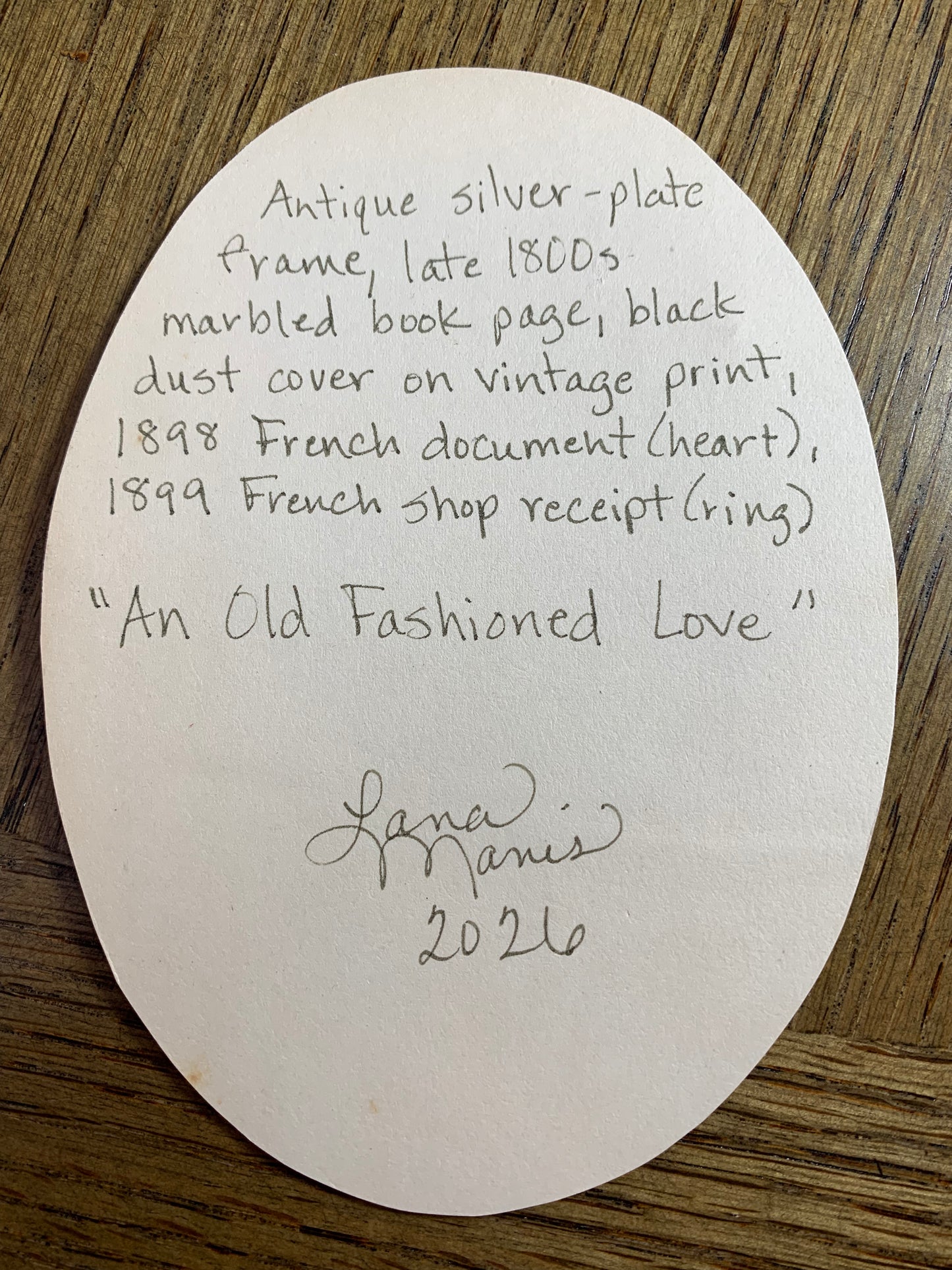 An Old Fashioned Love - Antique Convex Glass Love Token