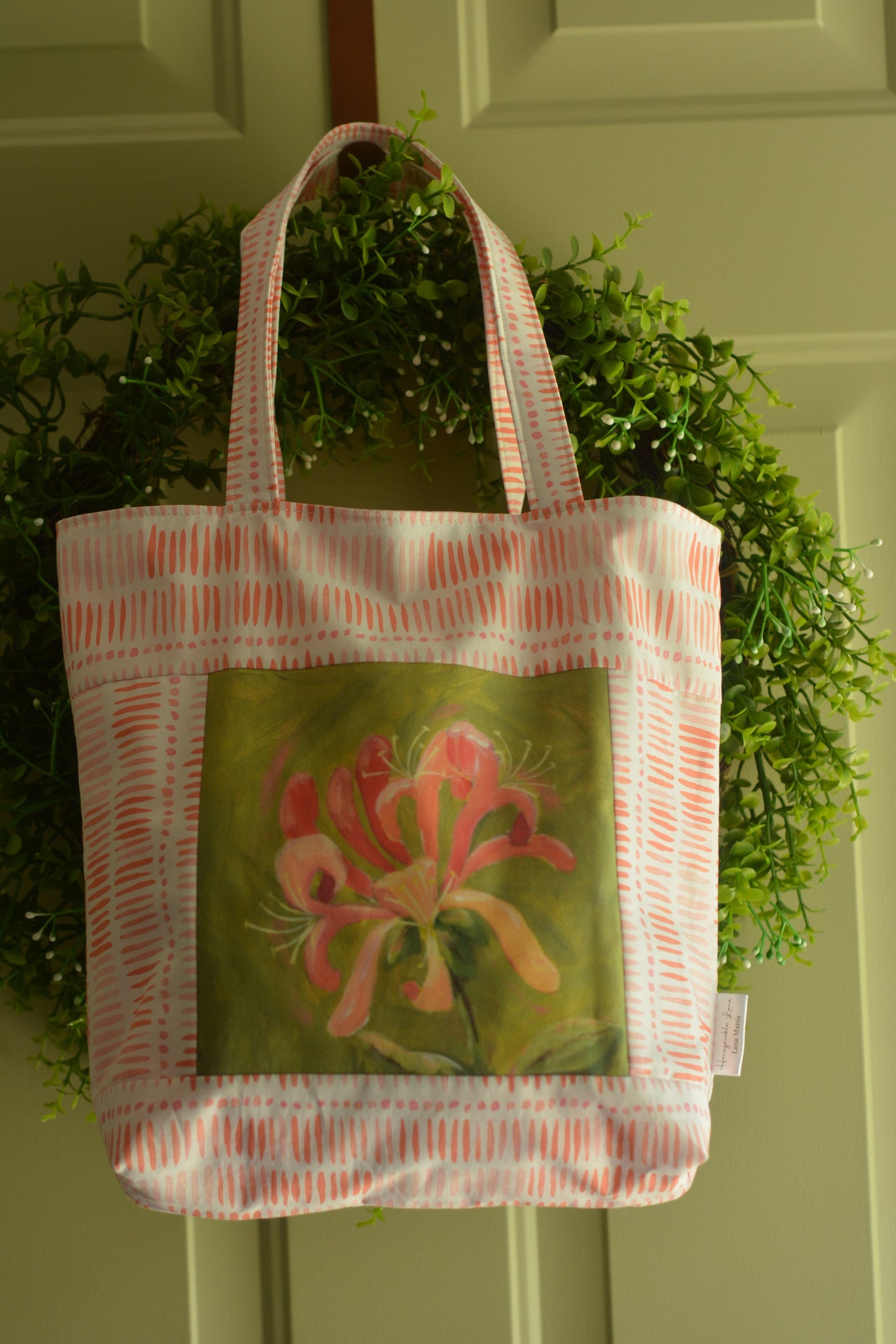Honeysuckle Floral Market Tote Bag