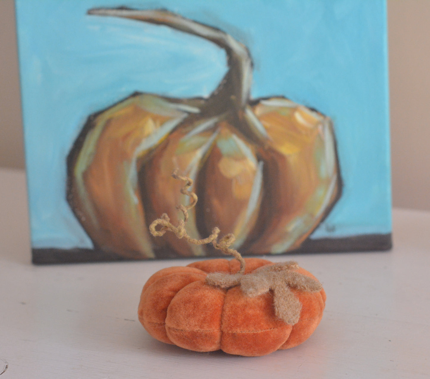 Vintage Velvet Pumpkin - Rusty Orange