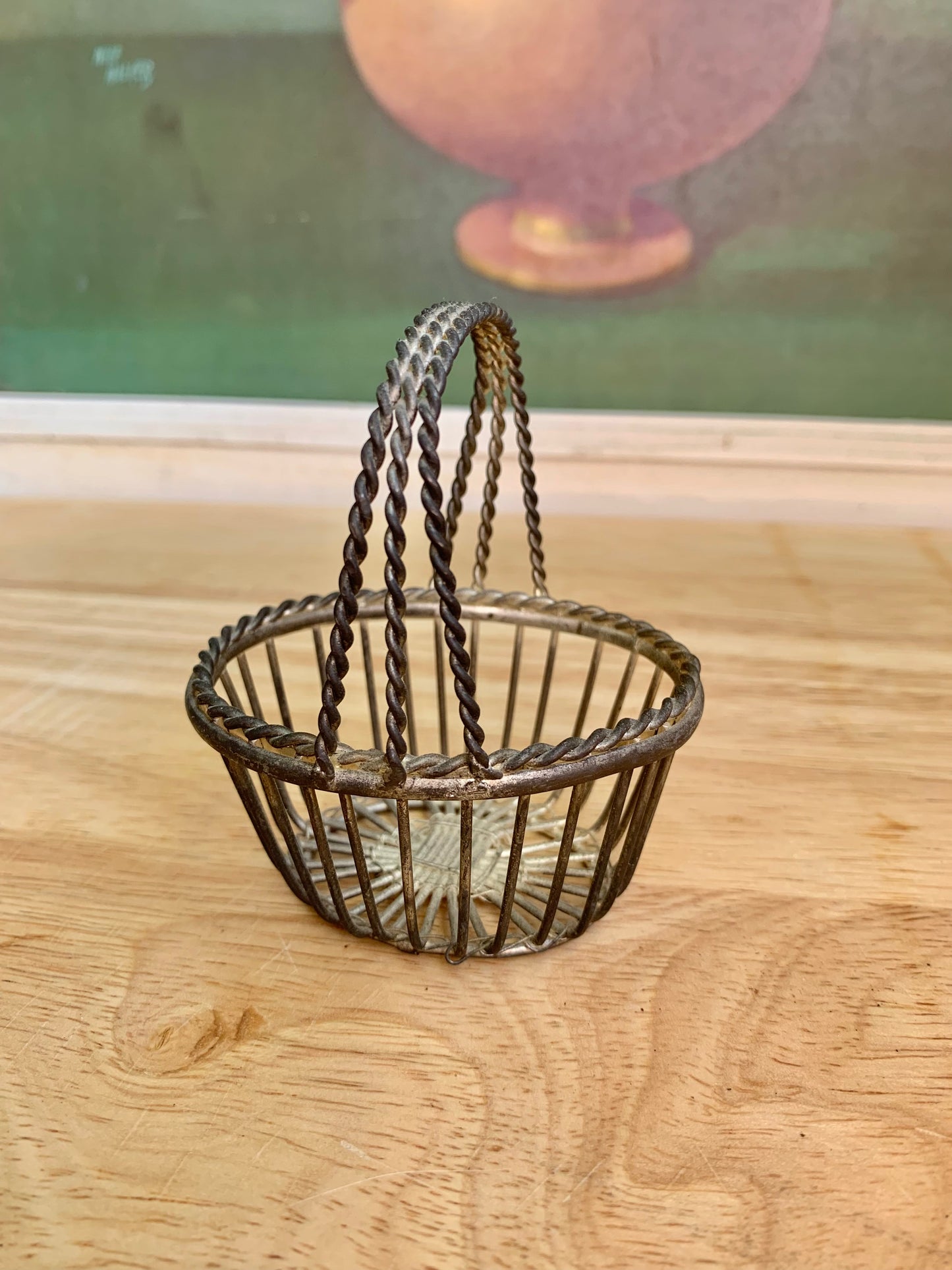Vintage Silver 3 Handle Basket