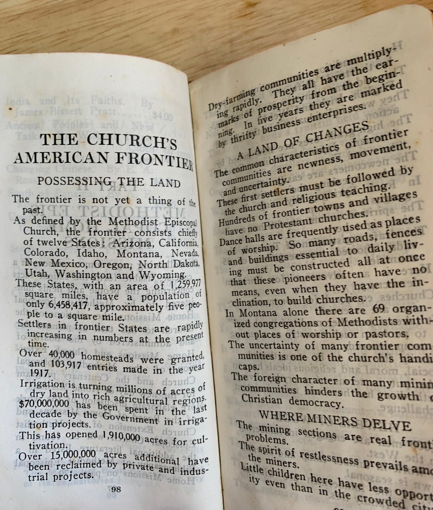 1919 Antique Methodist Pocket Book