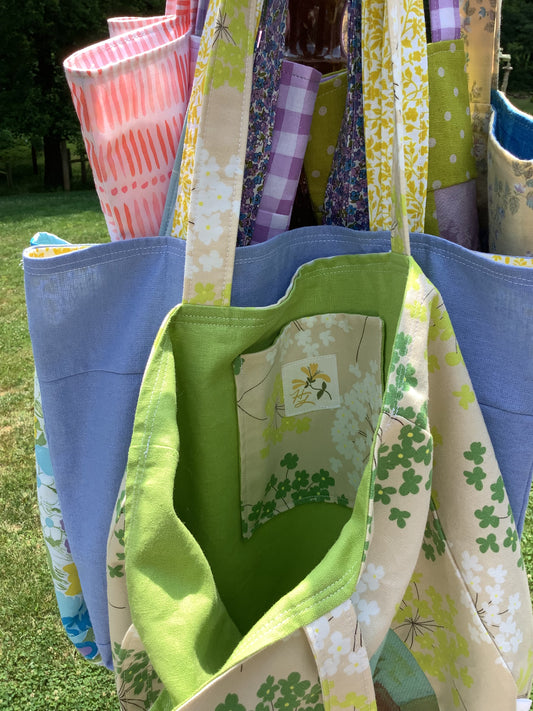 Topiary Floral Market Tote Bag