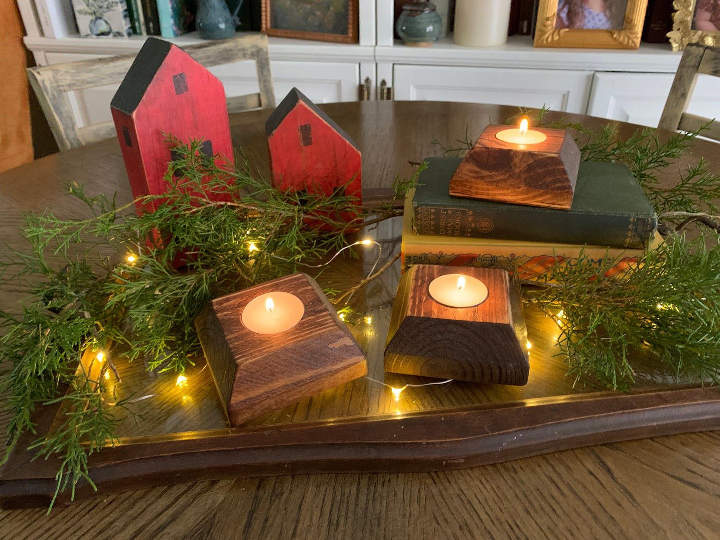 Handcrafted Tea Light Candle Holders, set / 3