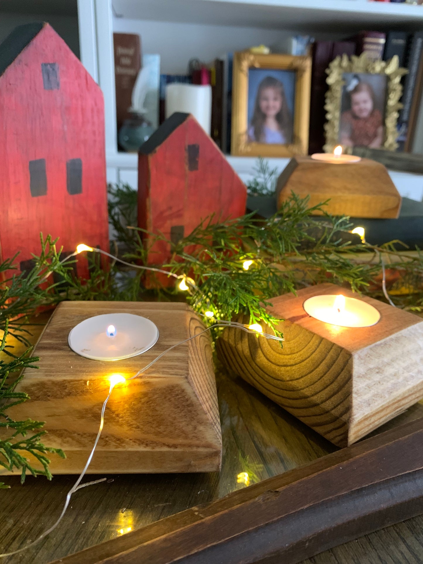 Handcrafted Tea Light Candle Holders, set / 3