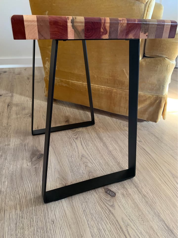 Handcrafted Side Table - Mid-Century / Industrial / Barndominium - LOCAL PICKUP ONLY