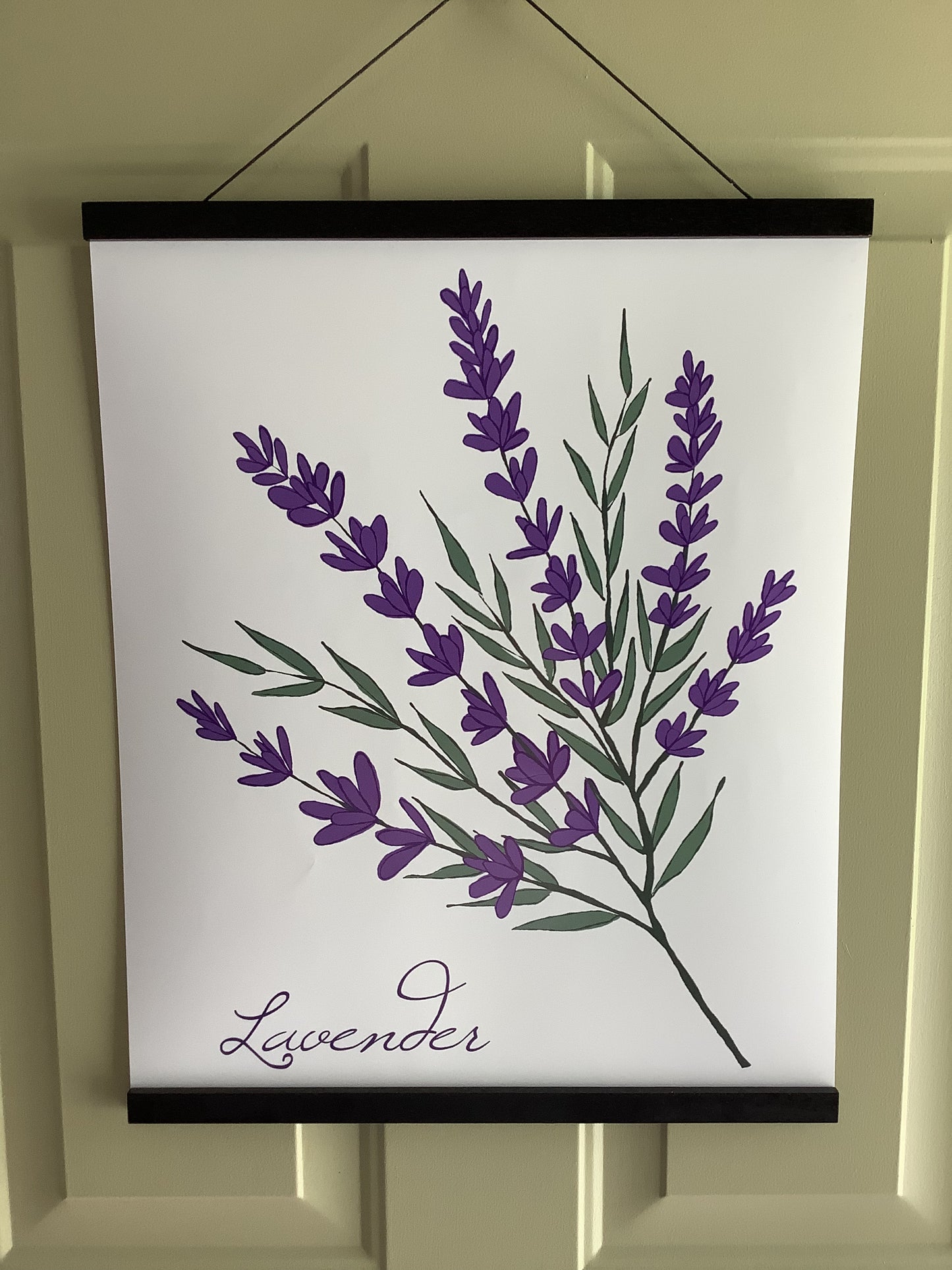 Poster Size Lavender Branch Art Print