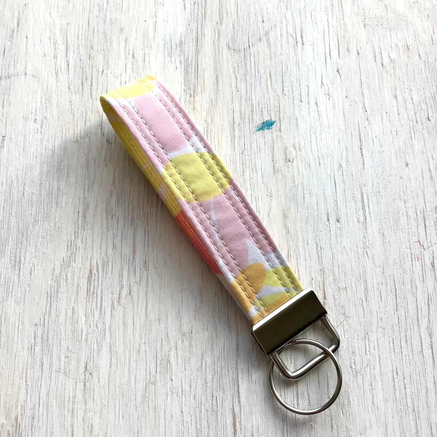 Small Key Fob - Vintage Floral Fabric