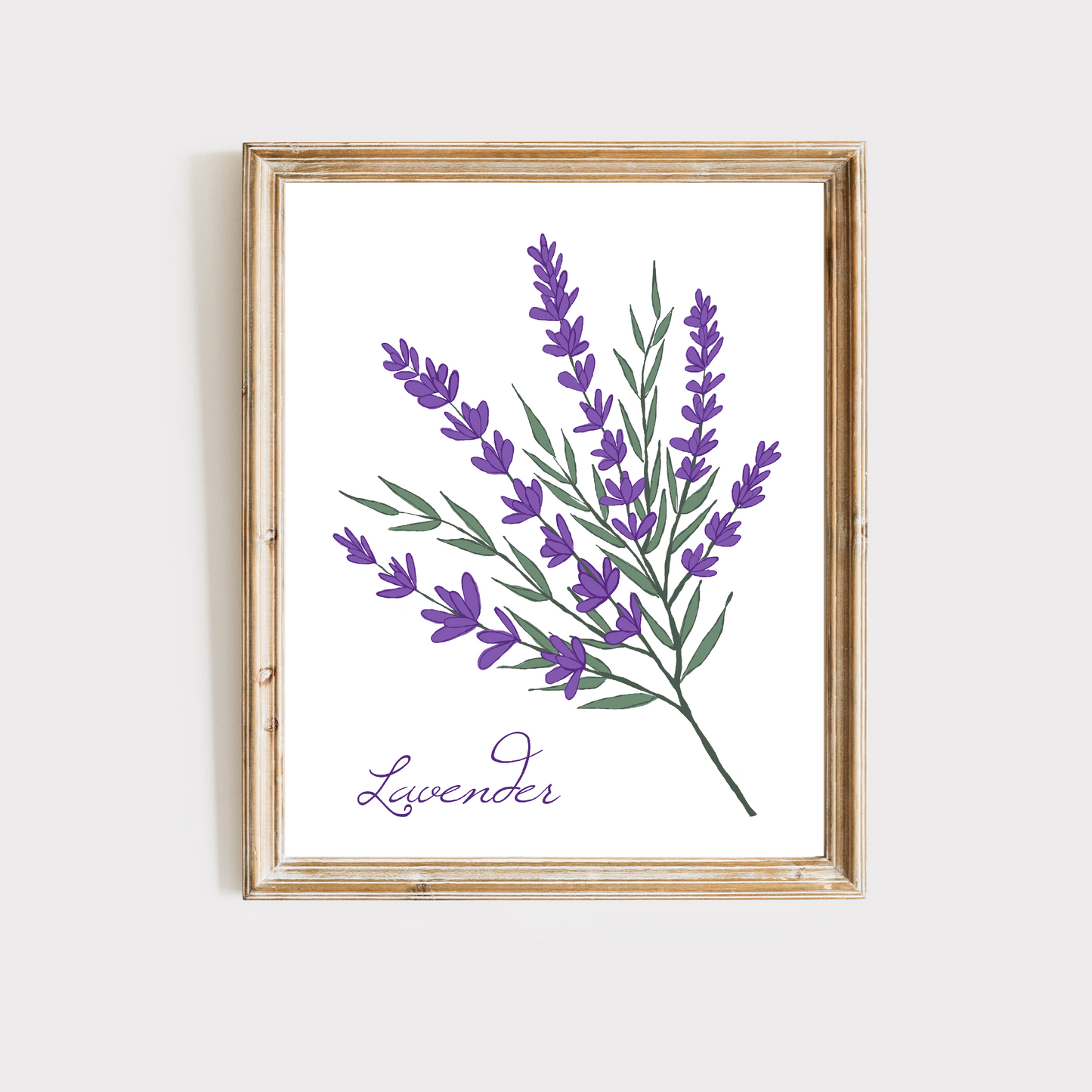 Lavender Branch Art Print