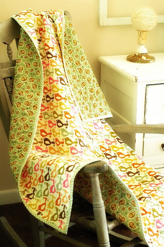 Wholecloth Baby Quilt