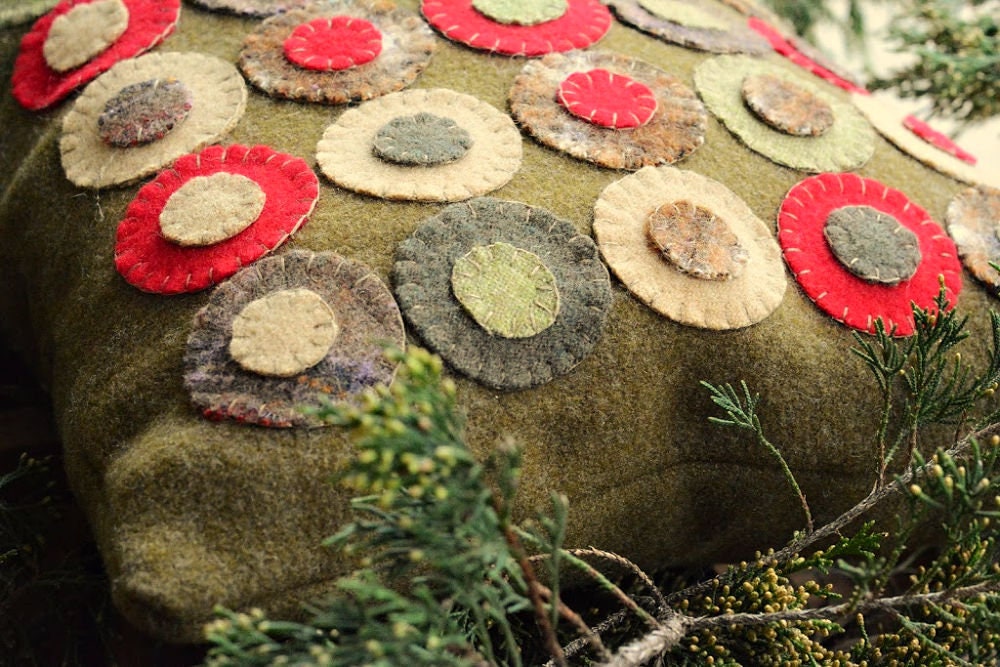 Wool Penny Christmas Pillow