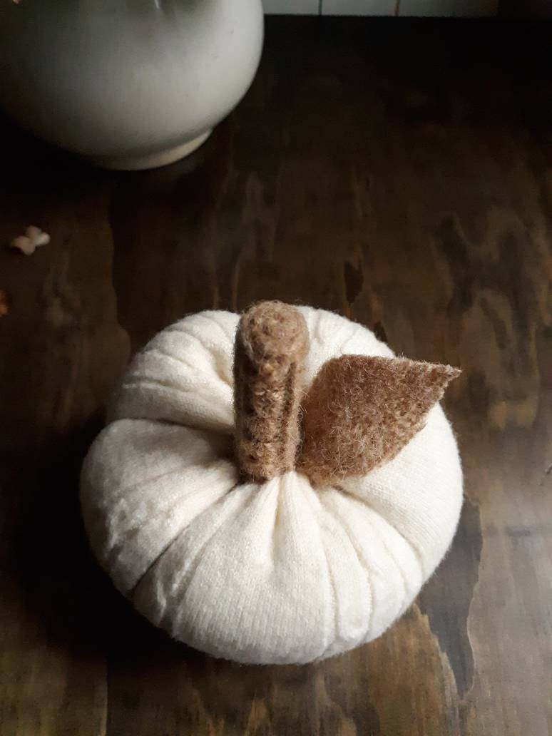 Cozy Creamy Wool Pumpkin