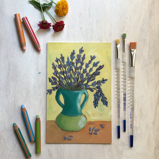 Lavender in Vase Painting