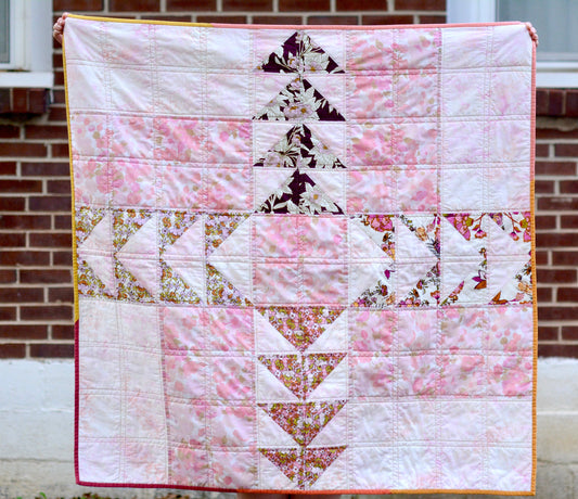 Pink Patchwork Baby Quilt