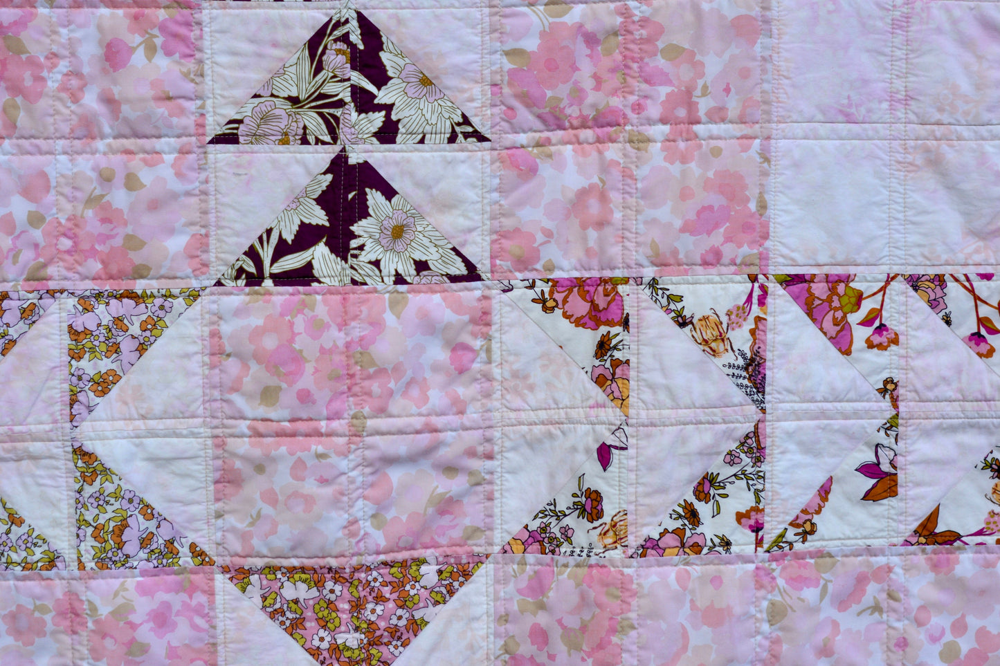 Pink Patchwork Baby Quilt