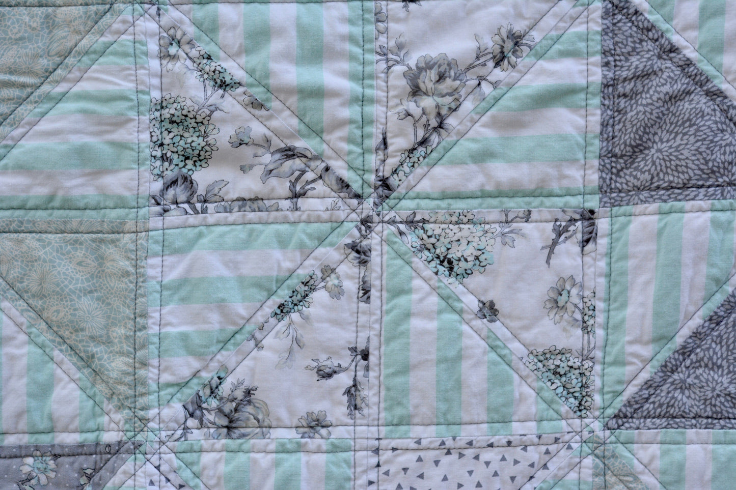 Coastal Pinwheels Throw Quilt