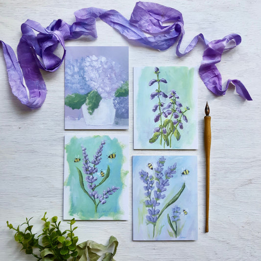 The Purple Garden Folded Notecards