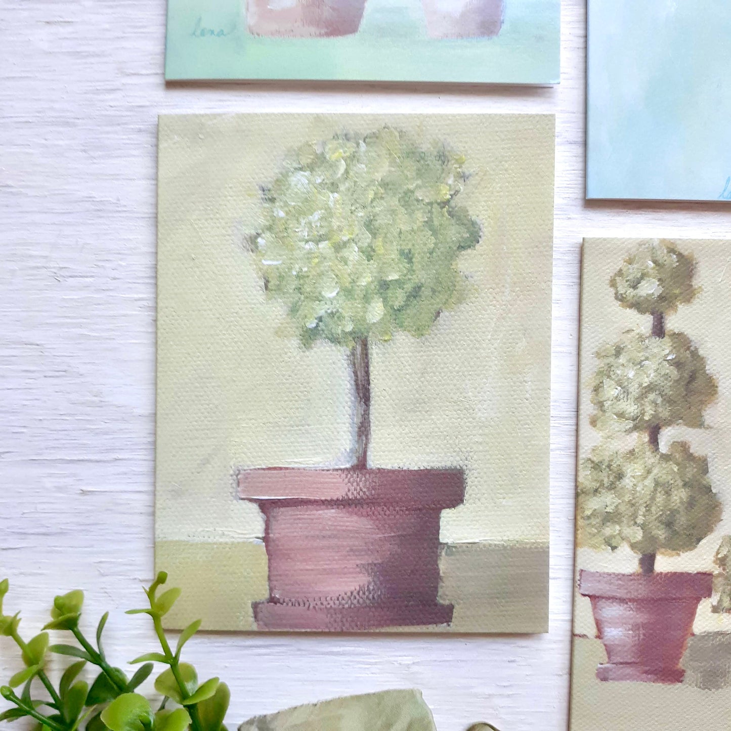 Topiary Folded Notecards - set of 4