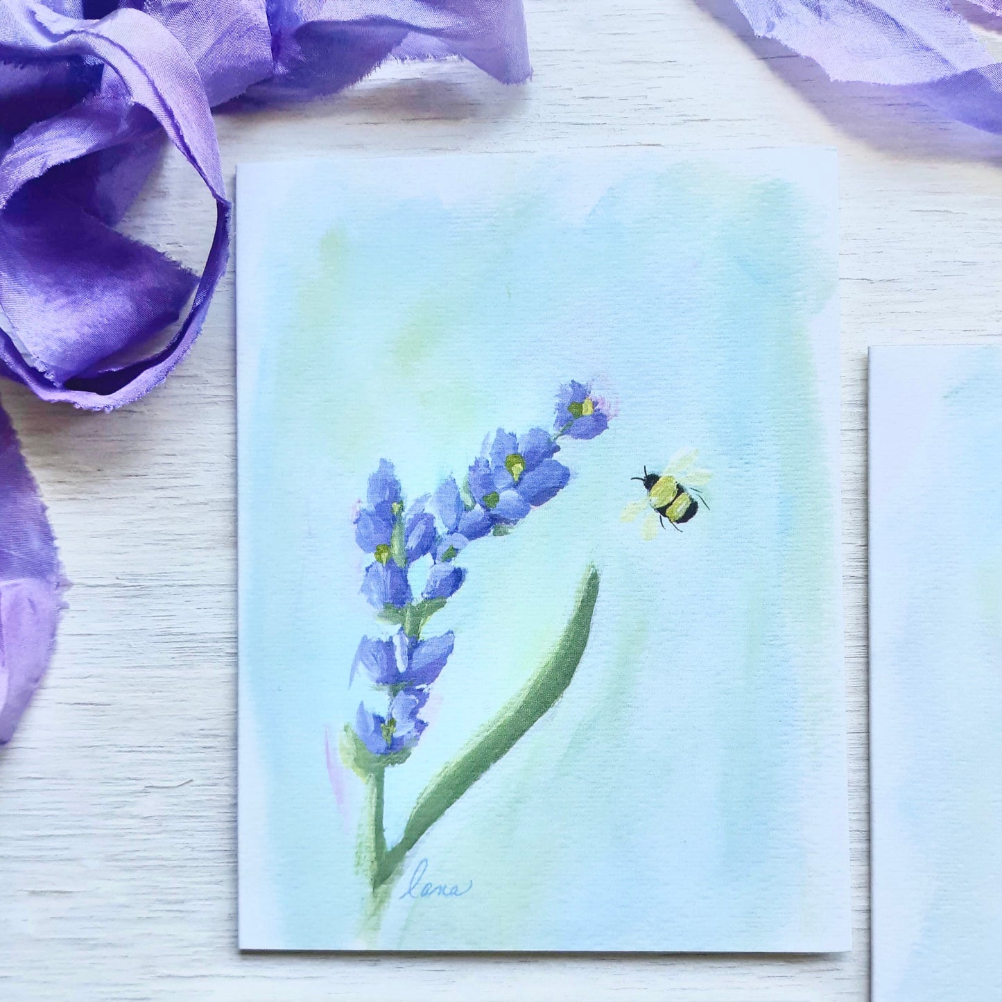 The Lavender Garden Folded Notecards