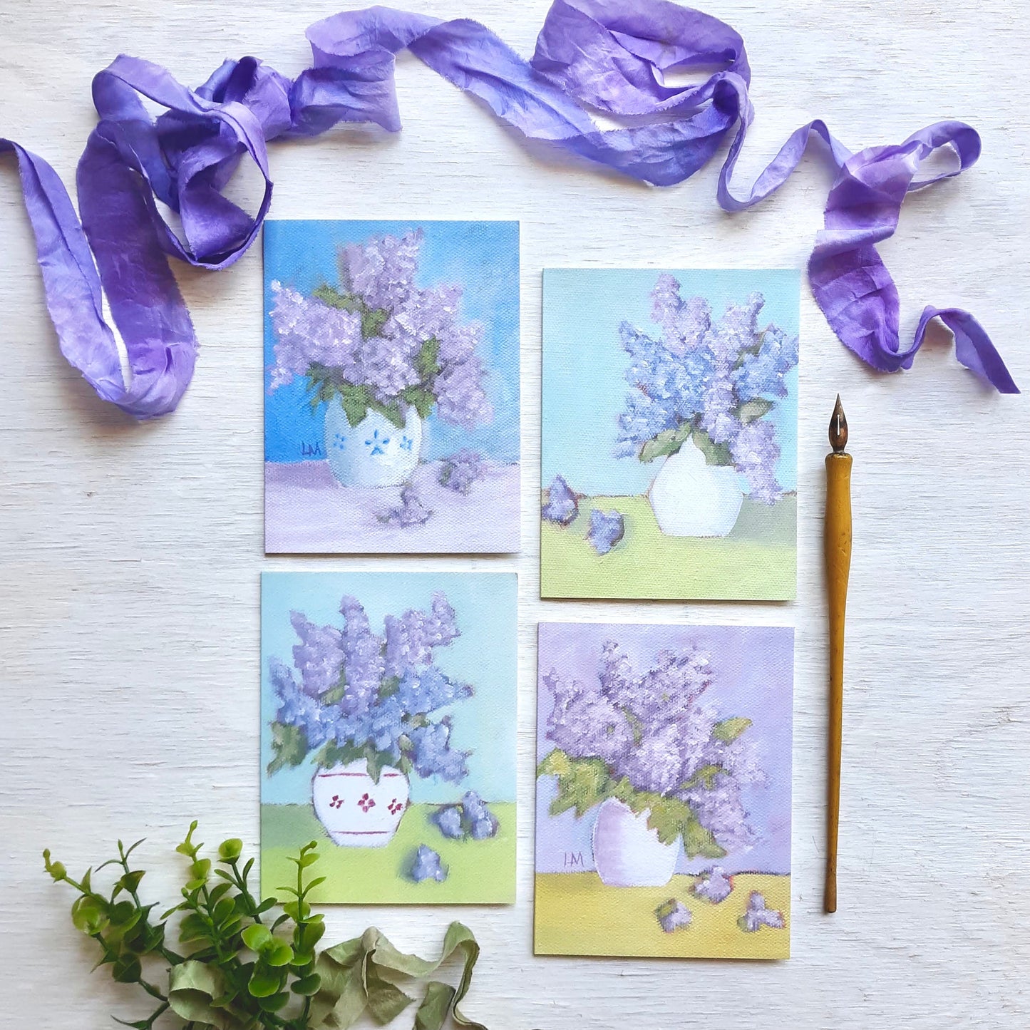 The Lilac Garden Folded Notecards