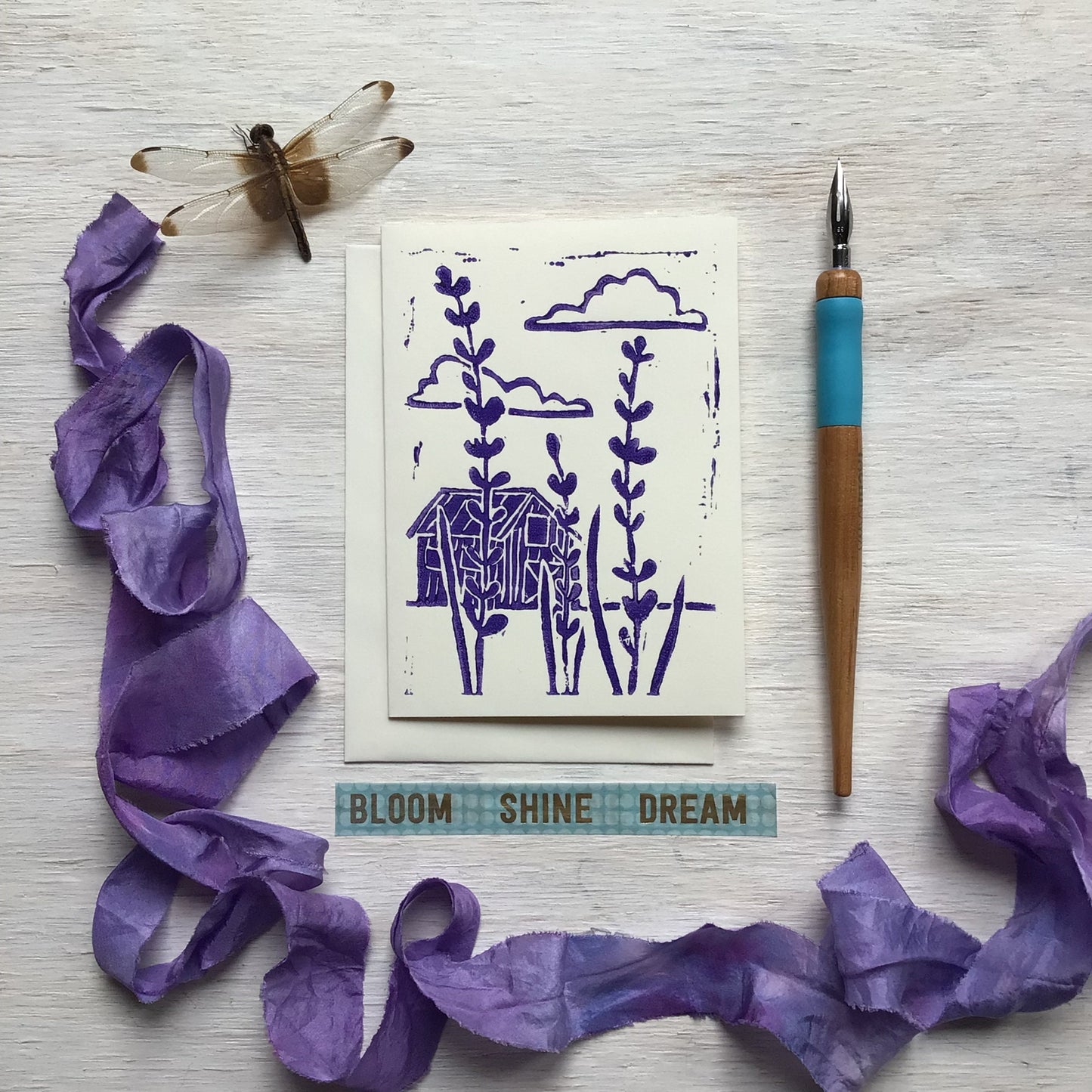 Lavender Block Print Cards