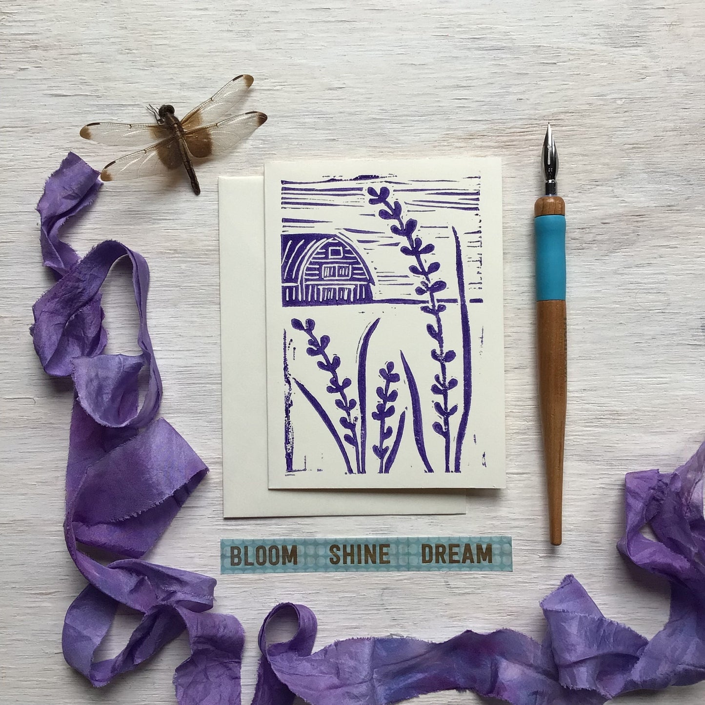 Lavender Block Print Cards