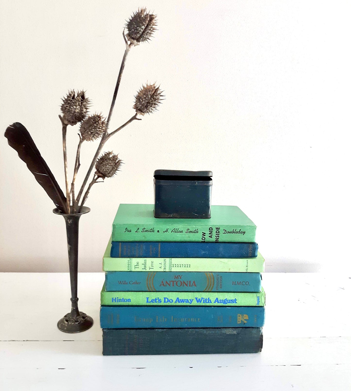 Blue Green Decorative Book Bundle