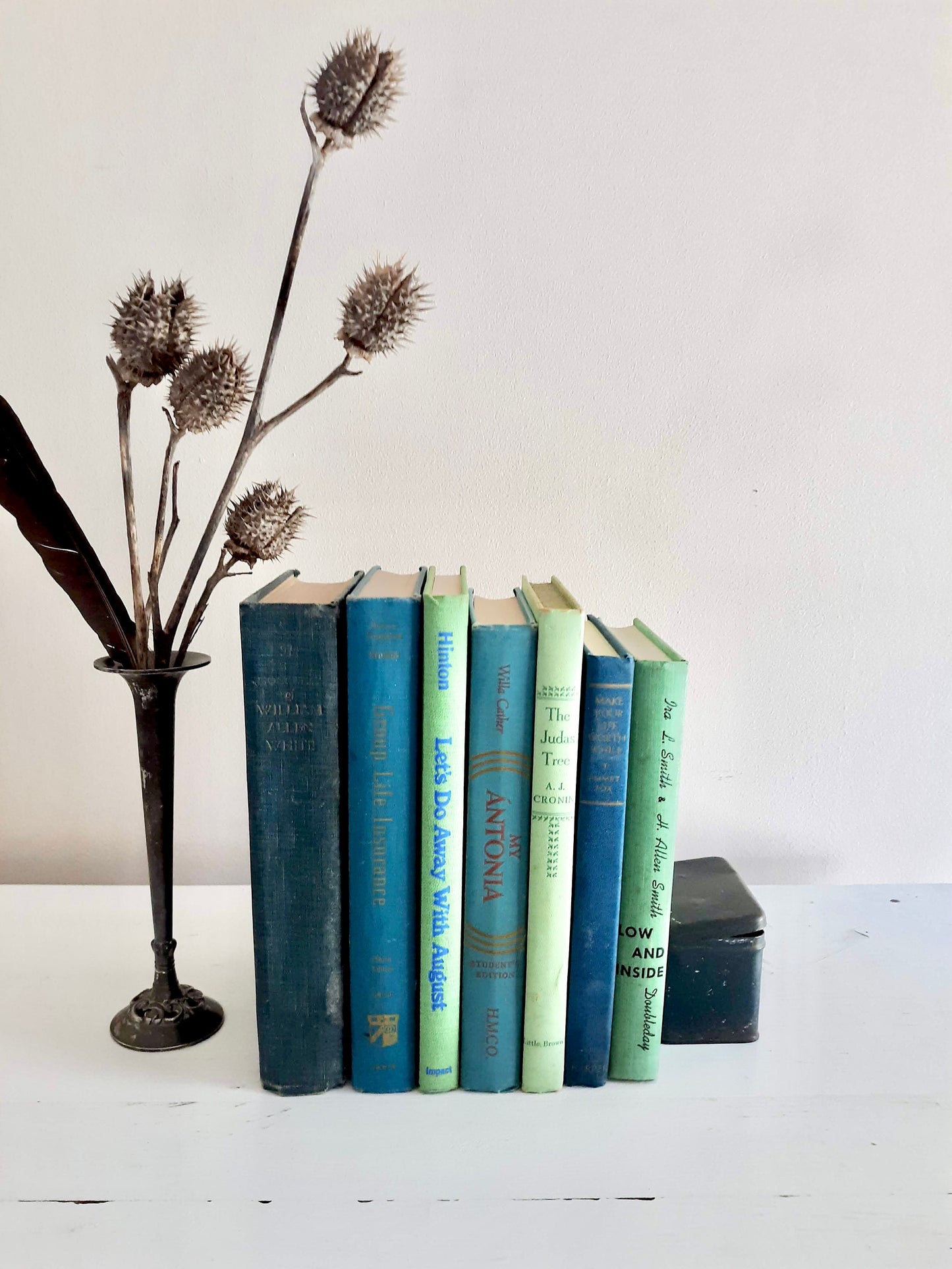 Blue Green Decorative Book Bundle