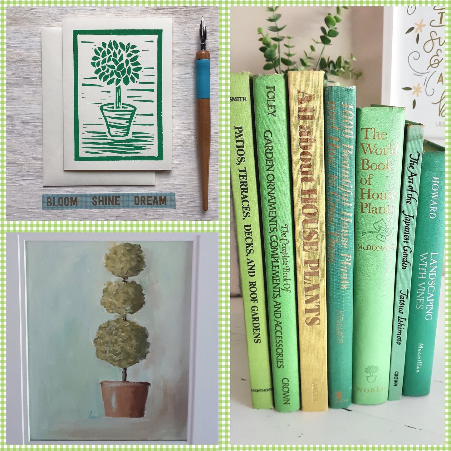 Light Green Decorative Book Bundle