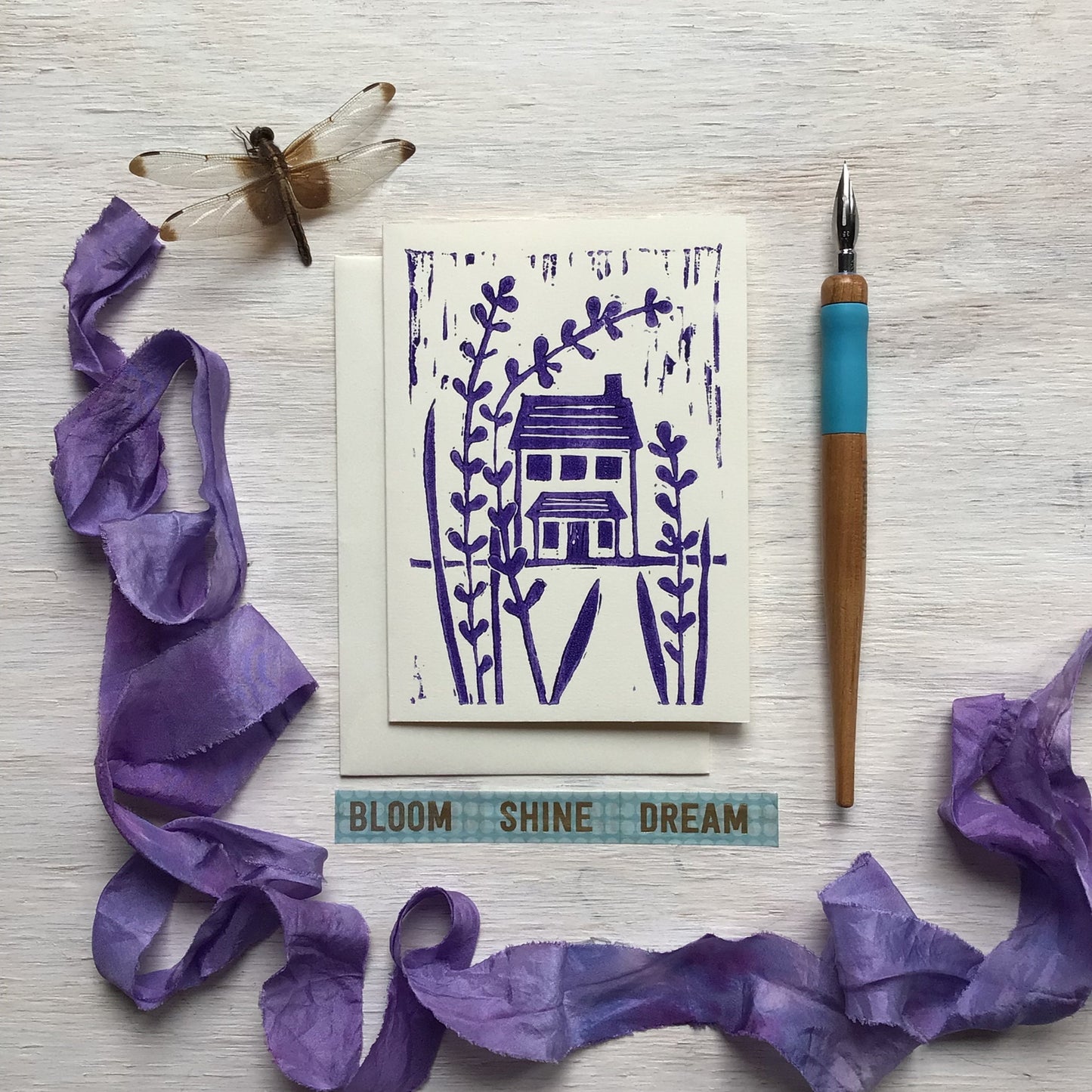 Lavender Block Print Cards